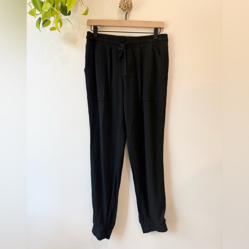 Splendid Black Jogger Pants Women’s Drawstring Elastic Cropped Lounge Casual M
